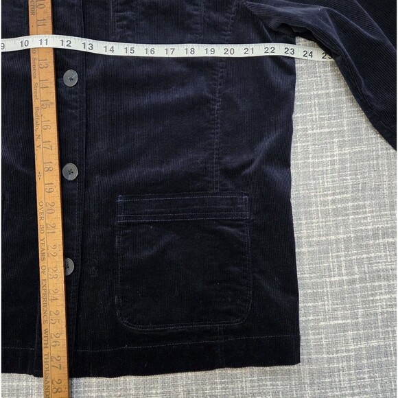 Talbots Stretch Corduroy Trucker Jacket Women's XL Black - Picture 4 of 11